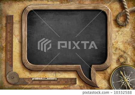 Adventure concept. Nautical blackboard background. 10332588