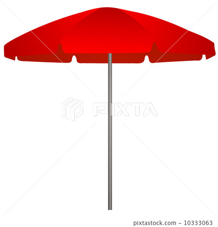 Illustration of red beach umbrella on white background Illustration of red beach umbrella on white background 10333063