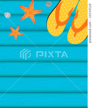 Sandals and Starfish Summer Background Sandals and Starfish Summer Background 10334526