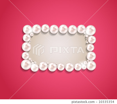 Beauty Pearl Frame Background Vector illustration 10335354