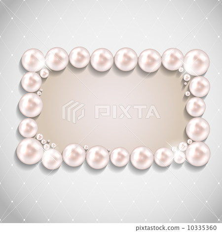 Beauty Pearl Frame Background Vector illustration 10335360