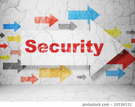 Privacy concept: arrow whis Security on grunge wall background Privacy concept: arrow whis Security on grunge wall background 10336532