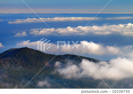Hill and sea in clouds 10336730