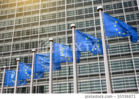 European Union flags in front of the Berlaymont European Union flags in front of the Berlaymont 10336871