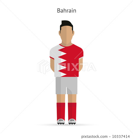 Bahrain football player. Soccer uniform. 10337414