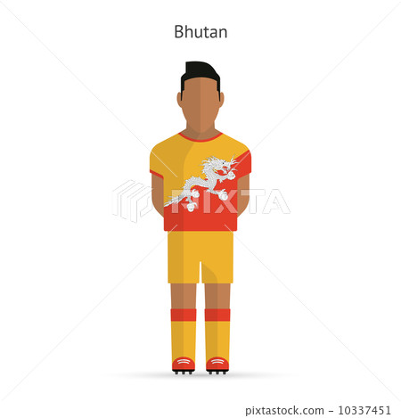Bhutan football player. Soccer uniform. 10337451