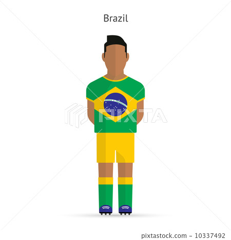 Brazil football player. Soccer uniform. 10337492