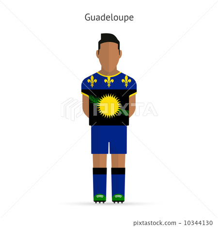 Guadeloupe football player. Soccer uniform. 10344130