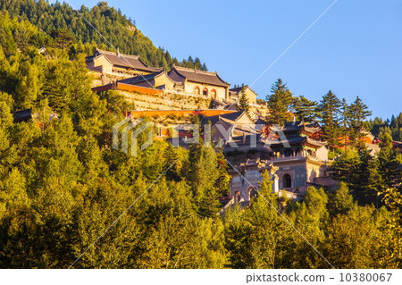 Mount Wutai(Wutaishan) scene-Overlook Nanshan temple 10380067