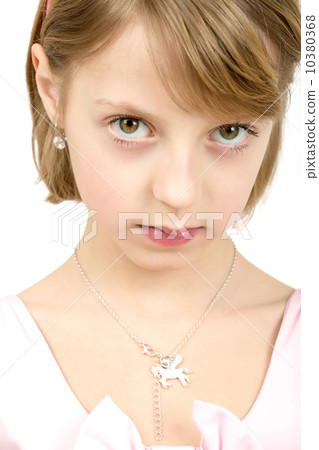 Studio portrait of young beautiful girl 10380368