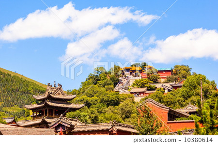 Mount Wutai(Wutaishan) scene-Look up Buddha top(Pusa Ding) temple 10380614