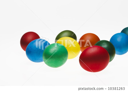 set of colored easter eggs isolated on white background set of colored easter eggs isolated on white background 10381263