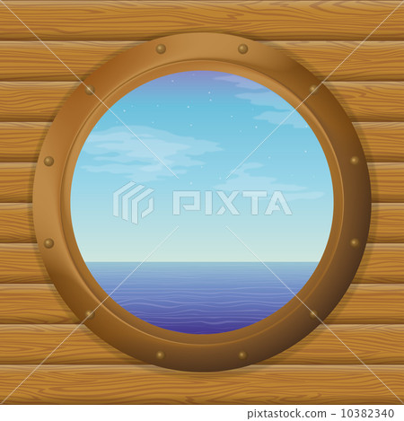 Sea in a ship window - Stock Illustration [10382340] - PIXTA