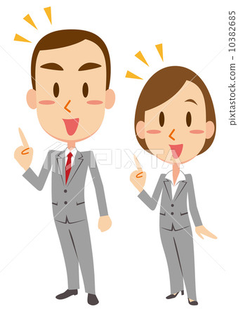 Pointing businessman · business woman Pointing businessman · business woman 10382685
