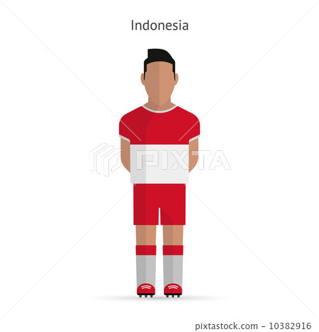 Indonesia football player. Soccer uniform. 10382916