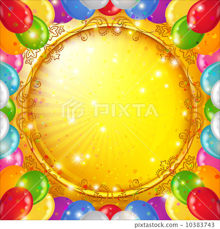 Holiday background with balloons 10383743