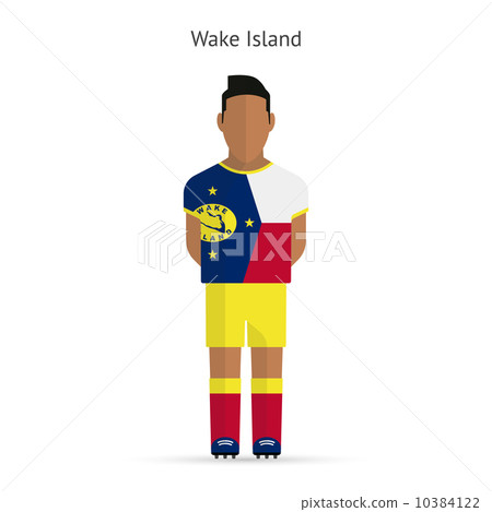 Wake Island football player. Soccer uniform. 10384122