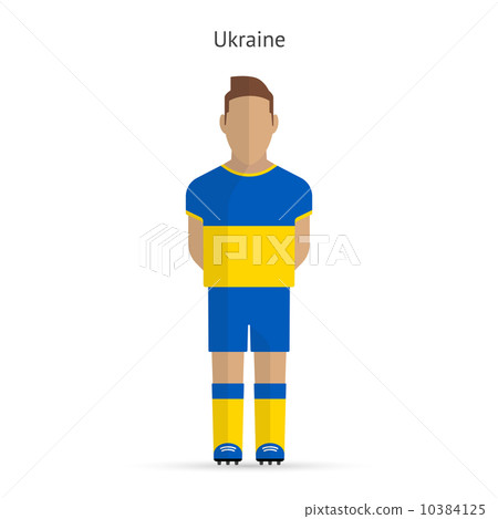 Ukraine football player. Soccer uniform. 10384125