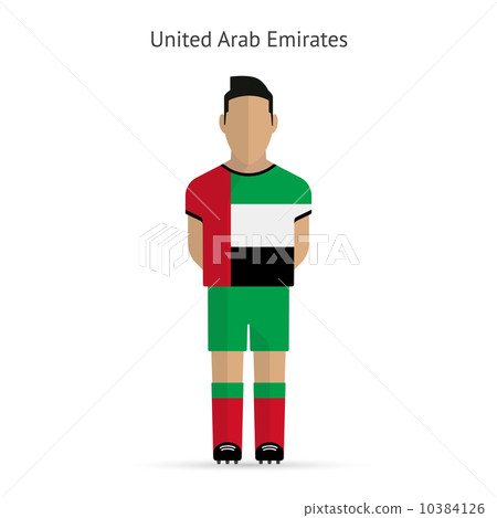 United Arab Emirates football player. Soccer uniform. United Arab Emirates football player. Soccer uniform. 10384126