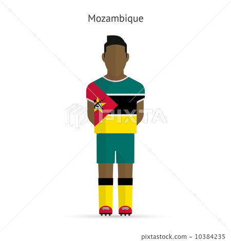 Mozambique football player. Soccer uniform. 10384235