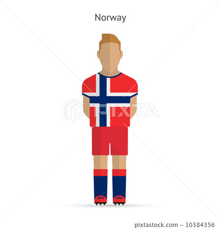 Norway football player. Soccer uniform. 10384356