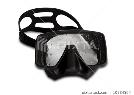 Black diving mask with water drops Black diving mask with water drops 10384564