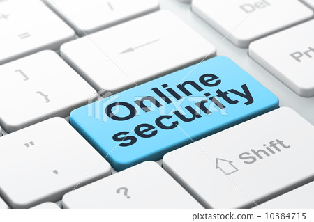 Safety concept: Online Security on computer keyboard background 10384715