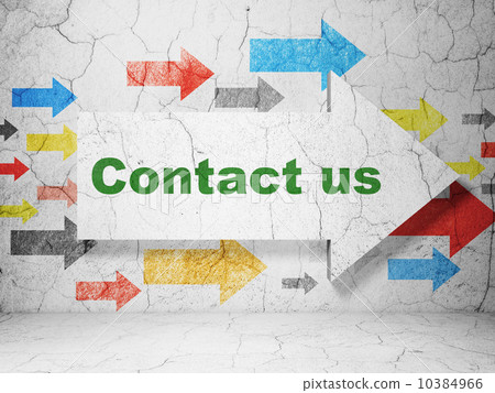 Advertising concept: arrow with Contact Us on grunge wall background Advertising concept: arrow with Contact Us on grunge wall background 10384966