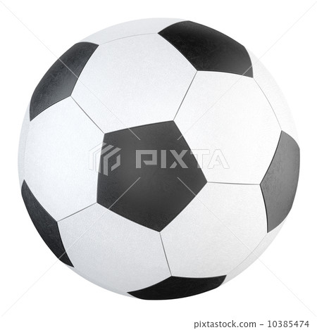 leather soccer ball isolated on white background - Stock Illustration ...