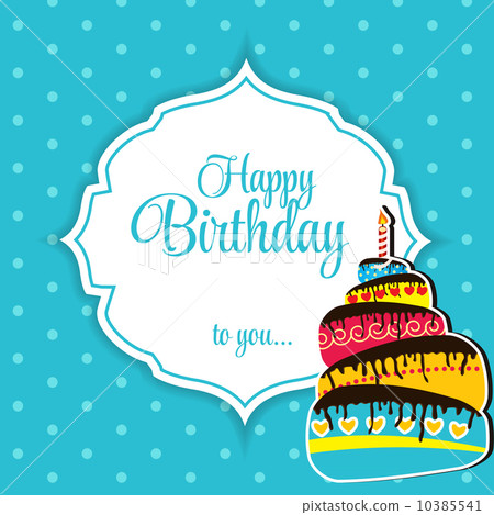 Happy Birthday Card Vector Illustration 10385541