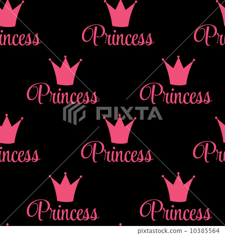 Princess Crown Seamless Pattern Background Vector Illustration. Princess Crown Seamless Pattern Background Vector Illustration. 10385564