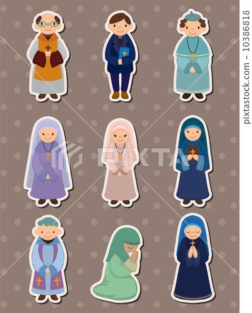 cartoon priest stickers cartoon priest stickers 10386818