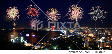 Big firework over city 10387456
