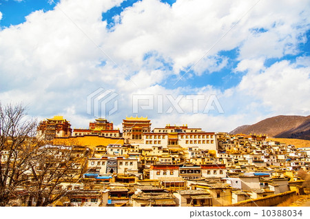 Yunnan scene-Over look  Songzanlin Lamasery 10388034