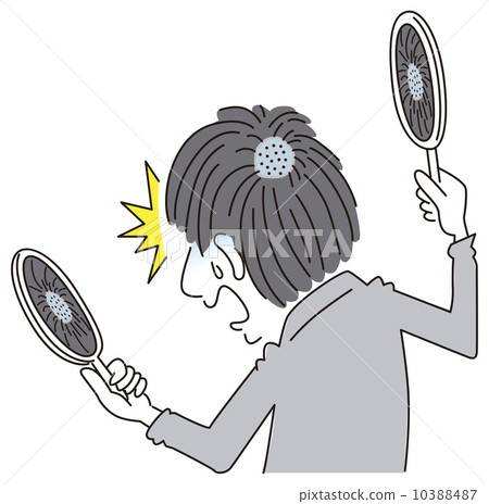 A man surprised by baldness in the back of the head 10388487