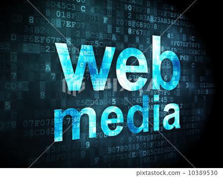 SEO web development concept: Web Media on digital background 10389530