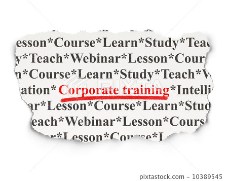 Education concept: Corporate Training on Paper background Education concept: Corporate Training on Paper background 10389545