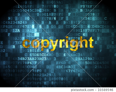 Law concept: Copyright on digital background Law concept: Copyright on digital background 10389546