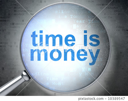 Time concept: Time is Money with optical glass Time concept: Time is Money with optical glass 10389547