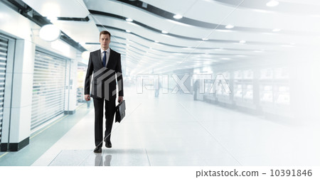 business man walking in subway 10391846