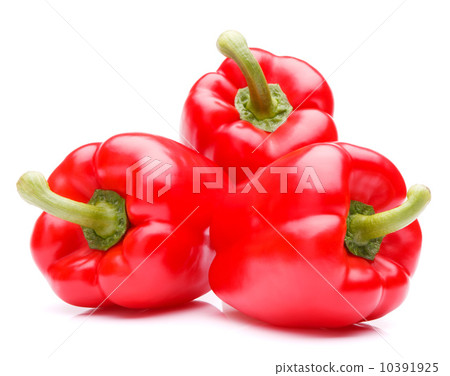Sweet bell pepper isolated on white background cutout Sweet bell pepper isolated on white background cutout 10391925