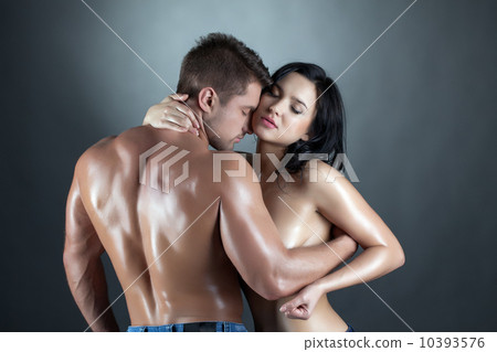 Beautiful young married couple hugging at camera Beautiful young married couple hugging at camera 10393576