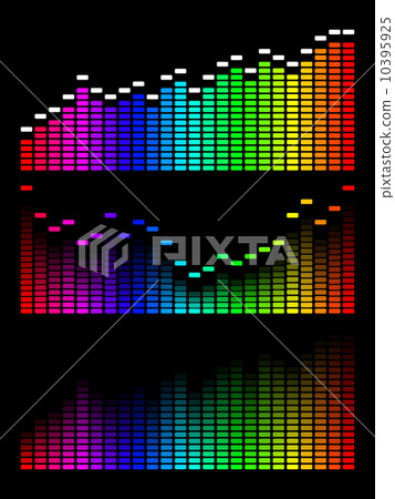 Stock Illustration: Vector digital gradient equalizer