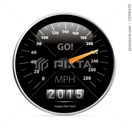 Calendar 2015 in speedometer car. 10396376