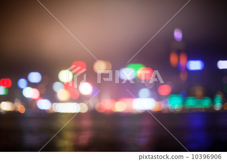 blured lights of Hong Kong Skyline blured lights of Hong Kong Skyline 10396906