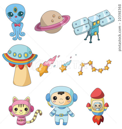 cartoon space icon cartoon space icon 10398368