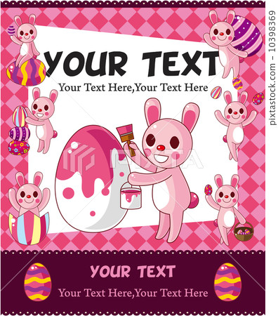 Easter rabbit and egg card Easter rabbit and egg card 10398369