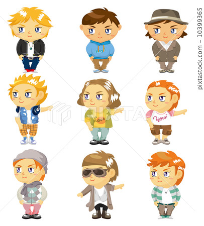 cartoon charming young man icon cartoon charming young man icon 10399365