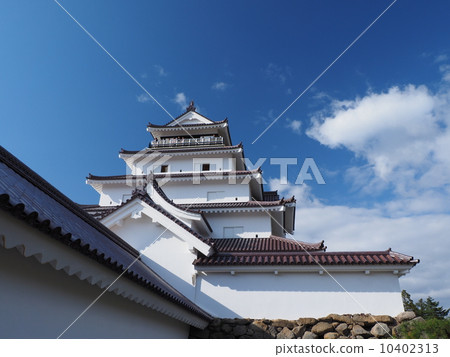 Aizuwakamatsu Tsuruga城堡在春天 10402313