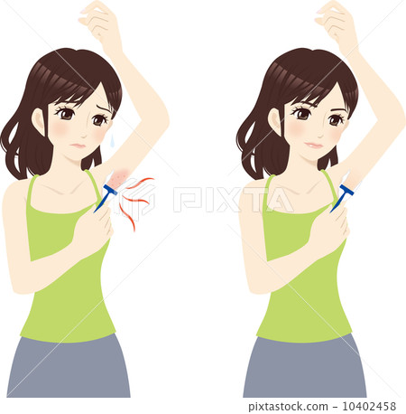 Woman in waste hair treatment Woman in waste hair treatment 10402458